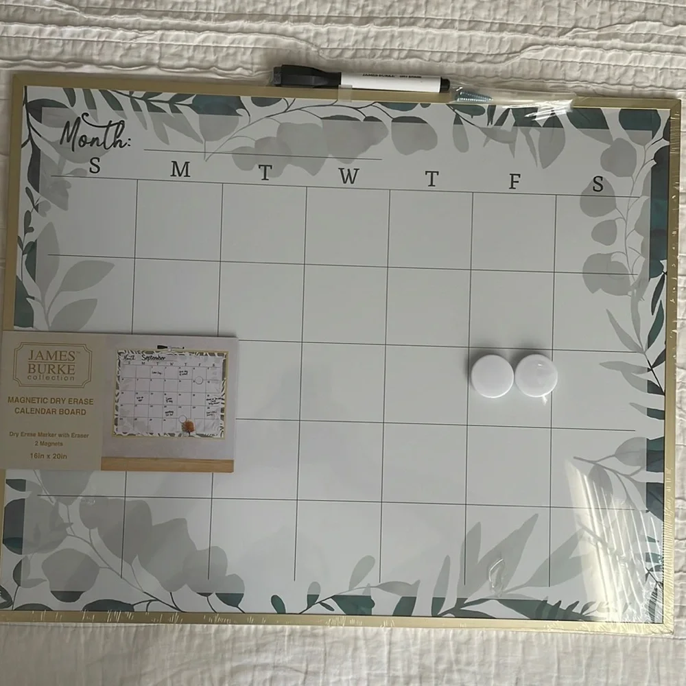 James Burke Collection Magnetic Dry Erase Calendar Board